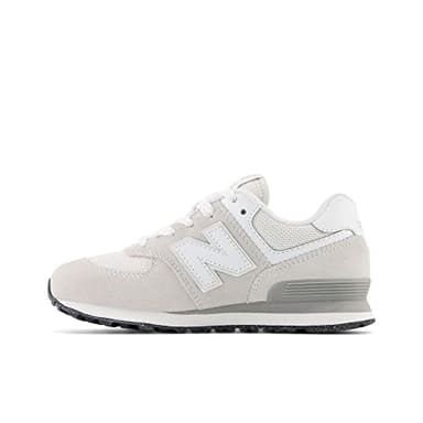 New Balance Kids 574 V1 70s Racing Lace-up Sneaker, Nimbus Cloud/White, 5.5 M Big Kid (8-12 Years)