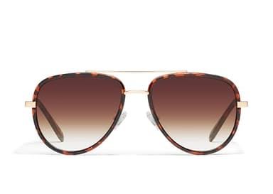 QUAY - Sunglasses for Men & Women, Medium Aviator Shades, UV Protection Lenses (All In, Tortoise/Brown Fade)