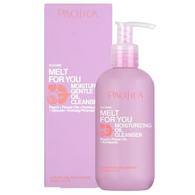 Pacifica Melt For You Facial Cleansing Oil – Hydrating Daily Face Wash & Makeup Remover Oil Cleanser for All Skin Types, Gentle Non-Comedogenic, Vegan, Clean Beauty, Dermatologist Tested 8 fl oz