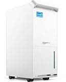 4,500 Sq.Ft Most Efficient Energy Star 2024 Dehumidifier,Vellgoo 52 Pint/Day Dehumidifier for Basement with Drain Hose, Smart Humidity Control, for Home, Bedroom, Bathroom, Garage