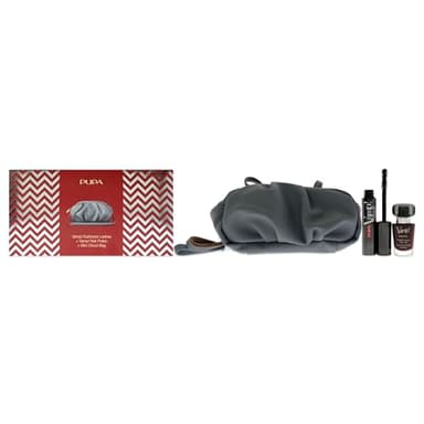 Pupa Vamp! Explosive Lashes And Vamp! Nail Polish Set - Shameless Volume Mascara With Smudge-Free Hold - Scented Gel Effect Nail Polish With Black Fragrance - Small Cloud Bag With Strap - 3 Pc Kit