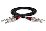 Hosa HSS-005X2 Pro Stereo Balanced Interconnect Cable - Dual 1/4-inch TRS Male to Same - 5 foot