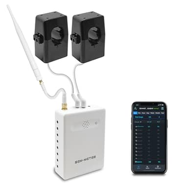 Smart Home Energy Monitor, Measure Power Usage in Real-Time, History with App (2 200A Circuit Level Sensors) - Compatible with Home Assistant