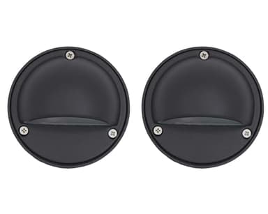 Lumina Lighting® 2W LED Deck Lights (2 Pack) | Low Voltage Landscape Lighting Waterproof - 12V 3000K Outdoor Patio Step Deck Lighting | Replaceable G4 LED Bulb Included (Black)