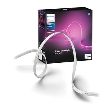 PHILIPS Hue Indoor 10 Ft Smart RGBWW LED Solo Lightstrip Base Kit, 1 Pack, Control with Hue App, LED Strip Lights Compatible with Alexa, Google Assistant and Apple HomeKit