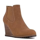 Nautica Womens Warm Slip-On Chelsea Boot Wedge Ankle Bootie-Maala-Tan-6.5