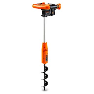 SuperHandy Earth Auger Electric Power Head w/ 12" x 3" Auger Bit 20V 4Ah Rechargeable Battery/Charger for Earth Burrowing/Drilling & Post Hole Digging