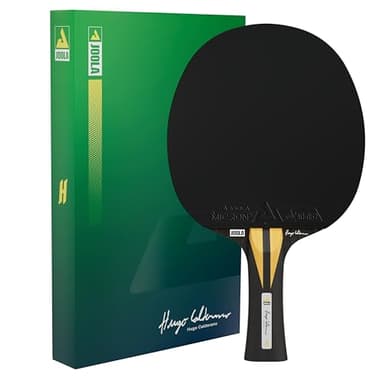 JOOLA Hugo Calderano Infinity Carbon High Performance Table Tennis Racket – Ergonomic Comfort Grip - ITTF Approved Rubbers - Competition Paddle for Power Players - Protective Packaging Case