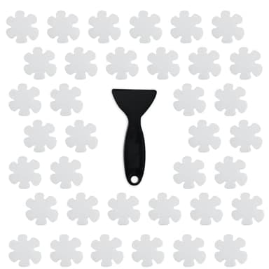 Secopad Original 36PCS Transparent Bathtub Stickers Non-Slip, Safety Shower Treads Adhesive Appliques with Premium Scraper