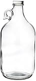 Kombucha Brooklyn 13-DXKS-HM6G Growler, Clear Glass Half-Gallon (64oz) with lid