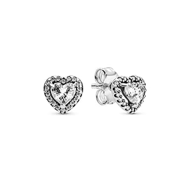Pandora Elevated Heart, Clear CZ