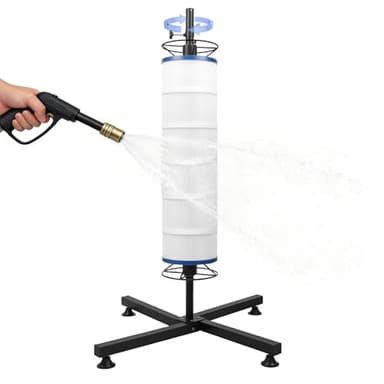 Dosminer Pool Filter Cleaner Stand Vertical Cleaning Rack for 3"/4"/6" Swimming Pool Filter Cartridge, Heavy-Duty Universal Pool Filter Cleaning System with Stable Base