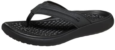Crocs Men's Yukon Vista II Flip Flop, Black/Black, 9 US Men