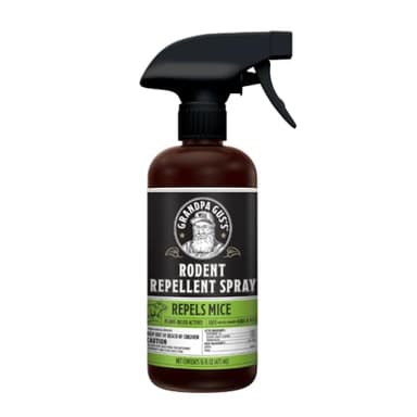 Grandpa Gus's Rodent Repellent Spray, Peppermint & Cinnamon Oil, Prevents Mouse/Rats from Nesting & Chewing on Wires, 16 fl oz (1 Bottle)