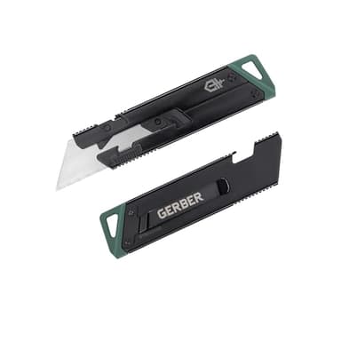 Gerber Gear EAB Utility Knife, Clips to Pocket or Keychain with Replaceable Razor Blade for Everyday Carry, EDC Gear with Box Cutter Retractable, Slim Black