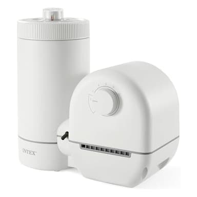 INTEX C1500 Cartridge Filter Pump for AGP: 1500 GPH Pump Flow Rate - Cartridge Gauge Indicator - HydroAeration Technology - Includes Type A Filter Cartridge - Turnover Rate/System Flow 1180 GPH