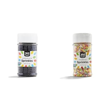 365 by Whole Foods Market Sprinkles Bundle - Chocolate and Rainbow Vegan Sprinkles, 2.75 Ounce (Pack of 2)