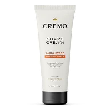 Cremo Sandalwood Shave Cream, Astonishingly Superior Ultra-Slick Shaving Cream for Men, Fights Nicks, Cuts and Razor Burn, 6 Fl Oz