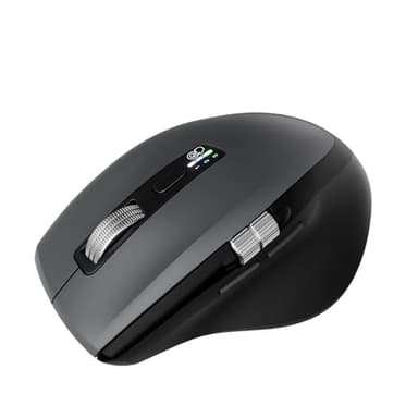 INFINMIND Wireless Side Scroll Mouse with Multi-Device, Ergonomic Computer Mice with Smart Flying Scroll, Quiet Click, 4-Level DPI for Computer, Laptop, iPad, Tablet, MacBook (Grey)