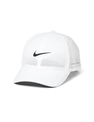 Nike Dri-Fit ADV Club Structured Swoosh Cap, White/Black, Large/X-Large