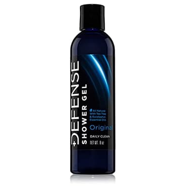 Defense Soap Tea Tree Body Wash | All Natural Organic Shower Soap for Athletes | Odor Control & Skin Fungal Protection for Sports, Post Workout & Recovery - 8 oz