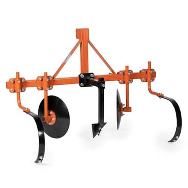 Titan Attachments Orange 60" Adjustable Disc Bedder, Category 1, 3 Point Quick Hitch Compatible