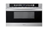 Midea MM12S2ASZ Oven 1000W, 1.2 Cu.ft Drawer, 24'' Built-in Microwave, Stainless Steel, Child Safety Lock, One-Touch, Auto-Menus