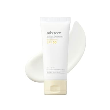 mixsoon Bean Sunscreen-Lightweight Airy Texture SPF 50 Korean Sunscreen for Face, No White Cast, Non-Sticky Stocking Stuffers 50ml / 1.69 fl.oz. Korean Glass Skin Care
