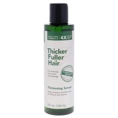 Thicker Fuller Hair Thickening Serum - Thinning Hair Treatment - Hair Volumizer Serum with Natural Ingredients - Fights Breakage - 5 oz