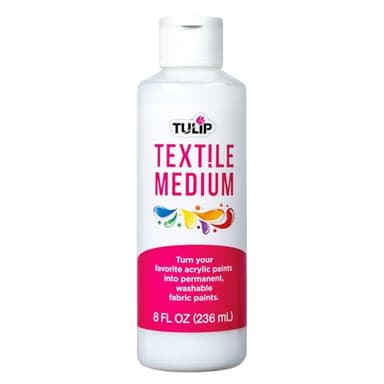 Tulip Textile Medium, Makes Acrylic Paint Permanent on Fabric, 8 fl. oz.