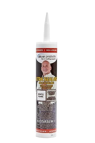 Dicor 610SASLW-1 Self-Leveling Ultra Sealant System - 10.1 Oz, White, High Performance, Non-Yellowing, Fast Curing, Durable, Highly Compatible, UV Stabilized