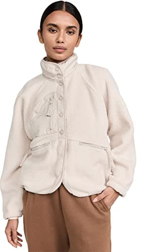 Free People, Women's, Hit The Slopes Jacket, Muted Beige, Medium