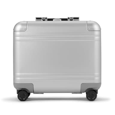ZERO Halliburton Classic Aluminum 3.0 Compact Carry-On, Zipperless, 4 Spinner Wheels, Interior Organization, Telescoping Pull Handle, Carry-Handle, Latch Lock- TSA Accepted, 16-inch, 28L, Silver