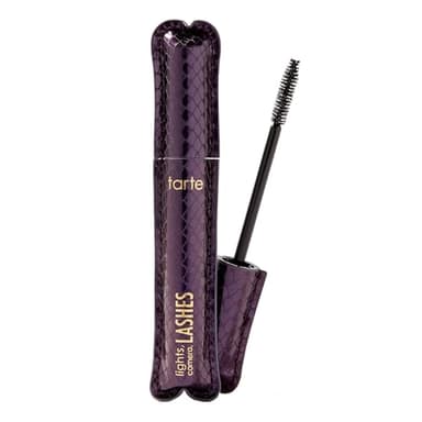 tarte lights, camera, lashes 4-in-1 mascara – Volume, Length, Curl & Conditioning for Fuller-Looking Lashes, Smudge-Proof, Flake-Free, Longwear, Vegan & Cruelty-Free, full size, black