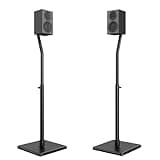 USX MOUNT Universal Speaker Stands, Height Adjustable Extend 30.0" to 39.1" for Satellite Speakers & Small Bookshelf Speakers up to 11 lbs Per Stand, 1 Pair Floor Stands for Sony Bose Polk JBL Yamaha
