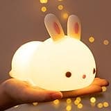 Bunny Night Light for Kids Cute Lamp, Kawaii 16 Colors Bunnies Baby Toddler Night Light Lamp,Rechargeable Nightlight for Kids Room Kawaii Room Decor,Cute Things for Teen Girls Bunny Decor Kawaii Stuff