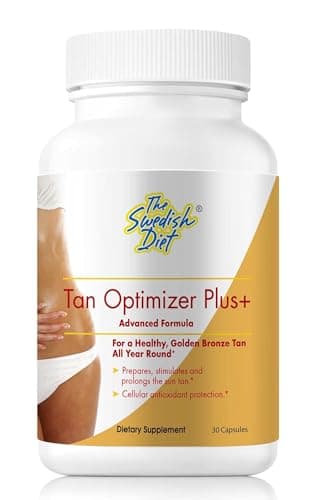 Tan Optimizer Plus+ – Sugar-Free Tanning & Skin Health Supplement with Beta Carotene, L-Tyrosine, Collagen & Antioxidants for Radiant Skin & Immune Support – 30 Capsules