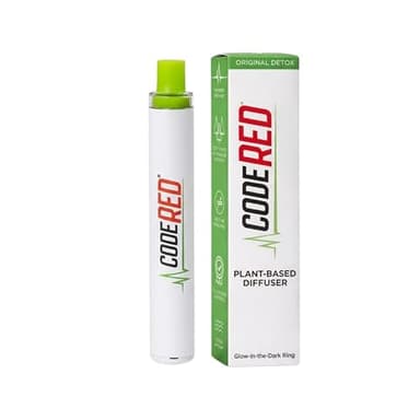 Code Red V-Aid Herbal Diffuser Pen - Plant-Based Aromatherapy Mullein Diffuser Pen Stick with Mullein, Thyme & Mint - Portable Wellness Companion for Daily Balance (Mint, 1 Count)