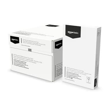 Amazon Basics 30% Recycled Multipurpose Copy & Print Paper, 8.5 x 14 in, 20 lb Weight, 92 Bright, White, 5000 Sheets (10 Reams)