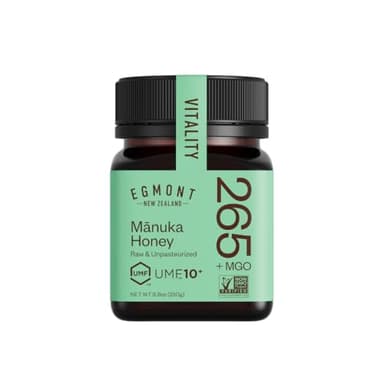 Egmont Honey Raw Manuka Honey MGO 265+ UMF 10+ 8.8oz(250g) NON-GMO, Kosher, Recycled plastic jar, Traceable 100% Pure Authentic New Zealand Honey, UMF & MGO Certified