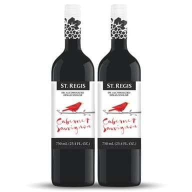 ST. REGIS Cabernet Sauvignon 25.4 Fl Oz (2 Pack) - Low Calorie and Sugar - Fruity & Spicy Rich Flavor from North of Spain Vineyards