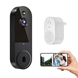 BoldHero 1080p Video Doorbell Camera Wireless, AI Motion Detection Two Way Talk, Night Vison, Cloud Storage, Battery Powered, 2.4G Wi-Fi only