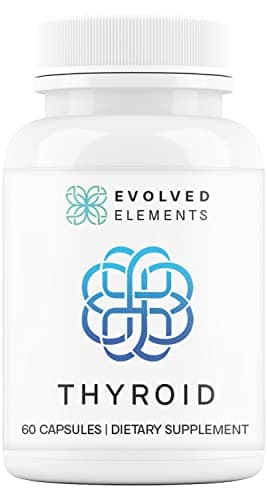Evolved Elements Thyroid – Raw Grass-Fed Desiccated – New Zealand Sourced - Energy & Metabolism Support – Non-GMO, 60 Capsules
