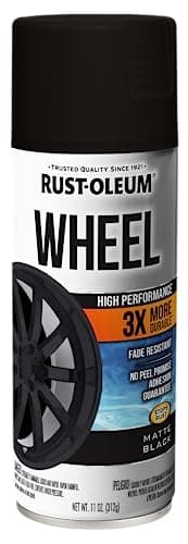 Rust-Oleum 366438 High Performance Wheel Spray Paint, 11 oz, Matte Black
