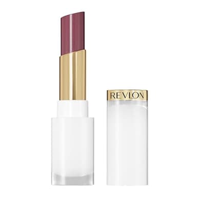 REVLON Super Lustrous Glass Shine Balm, Hydrating Tinted Lip Balm with Hyaluronic Acid, Aloe & Rose Quartz, 007 Glazed Mauve, 0.11 oz