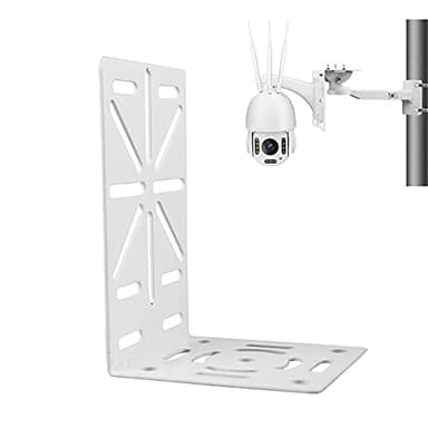 compcctv L-Shape Dome Camera Bracket,Universal Wall Ceiling Mount Bracket for Security CCTV Hikvision Dome Camera, CCTV Security Ball Machine Dome PTZ Camera Mount Bracket