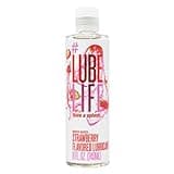 Lube Life Water-Based Strawberry Flavored Lubricant, Personal Lube for Men, Women and Couples, Made Without Added Sugar, 8 Fl Oz