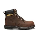Cat Footwear Men's Second Shift Steel Toe Work Boot, Dark Brown, 10.5