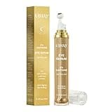 UJHAY 5% Caffeine Eye Cream, Under Eye Serum for Dark Circles, Puffiness & Wrinkles Fine Lines, Eye Roller Serum with 360° Massage Ball, Eye Treatment Balm for Men & Women