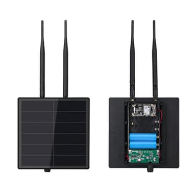 KEEPTEEN D5L Mesh Solar LoRa Repeater Built in RAKWireless 19007+4631 LoRa Modules Board Compatible with Meshtastic Meshcore Node Devices,915mhz Antenna SolarPanel Built in 5000mAh Battery Controller